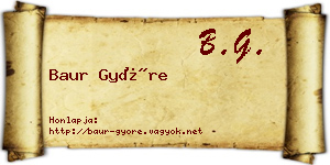 Baur Györe névjegykártya